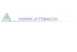 FORMS of TOBACCO. Cigarettes Spit tobacco (chewing tobacco, oral snuff) Pipes Cigars Clove cigarettes Bidis Waterpipes (e.g., hookah) Image courtesy of