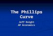 The Phillips Curve Jeff Knight AP Economics. The Phillips Curve In a 1958 paper, New Zealand born economist, A.W. Phillips published the results of his