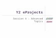 Y2 eProjects Session 4 – Advanced Topics. Objectives  Dynamic Models  Design Patterns (Optional)  Software testing (for S4) ACCP i7.1\Sem3_4\eProject\T4