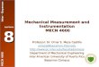 MECN 4600 Inter - Bayamon Lecture 8 Mechanical Measurement and Instrumentation MECN 4600 Professor: Dr. Omar E. Meza Castillo omeza@bayamon.inter.edu 