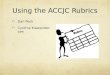 Using the ACCJC Rubrics Dan Peck Cynthia Klawender-Lee