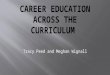 Tracy Peed and Meghan Wignall. ● Why infuse Career Education into your classroom? ● Add the career component to what you’re already doing ● Summary of