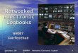 MOBMR04 Networked Electronic Logbooks 1 September 2007 Networked Electronic Logbooks WAO07Conference