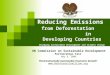 Reducing Emissions from Deforestation in Developing Countries Bridging Sustainable Development and Climate Change UN Commission on Sustainable Development