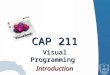 CAP 211 Visual Programming Introduction. 2 Lecturers: Lecturers: Reham Al-Abdul Jabbar, ralabduljabbar@ksu.edu.sa Office hours & office location: 