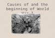 Causes of and the beginning of World War I. What is our definition of nationalism???
