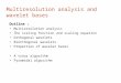 Multiresolution analysis and wavelet bases Outline : Multiresolution analysis The scaling function and scaling equation Orthogonal wavelets Biorthogonal