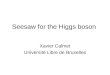 Seesaw for the Higgs boson Xavier Calmet Université Libre de Bruxelles