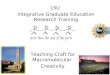 LSU Integrative Graduate Education Research Training Teaching Craft for Macromolecular Creativity
