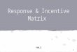 Response & Incentive Matrix 1 PUBLIC. Reason For the Matrix The purpose of the matrix is to provide offenders with swift, sure and fair incentives and