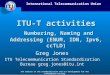 International Telecommunication Union ITU Seminar on the Standardization and ICT development for the Information Society Uzbekistan, 6-8 October 2003 ITU-T