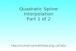 Quadratic Spline Interpolation Part 1 of 2 