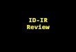 ID-IR Review. UTSA IS 3532 IR-ID Overview Incident Response Takeaways Test 2 Final Paper