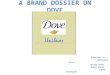 A BRAND DOSSIER ON DOVE Submitted by : Abhimanyu Hazra Anisha Rathi Kunal Ghosh Sayak Bannerjee