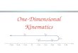 One-Dimensional Kinematics. Kinematics  It is the branch of mechanics that describes the motion of objects without necessarily discussing what causes