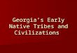 Georgia’s Early Native Tribes and Civilizations. Georgia’s Prehistoric Time Periods 1. Paleo–Indian Period (10,000 – 8,000 B.C.E) 2. Archaic Period (8,000