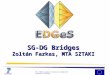 The EDGeS project receives Community research funding 1 SG-DG Bridges Zoltán Farkas, MTA SZTAKI