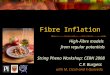 Fibre Inflation High-Fibre models from regular potentials String Pheno Workshop: CERN 2008 C.P. Burgess with M. Cicoli and F.Quevedo