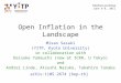 Open Inflation in the Landscape Misao Sasaki (YITP, Kyoto University) in collaboration with Daisuke Yamauchi (now at ICRR, U Tokyo) and Andrei Linde, Atsushi