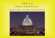 CIV 1.1 Historic foundations of Democratic concepts of government