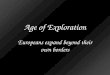 Age of Exploration Europeans expand beyond their own borders