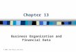 Chapter 13 Business Organization and Financial Data © 2003 John Wiley and Sons