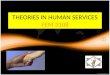 THEORIES IN HUMAN SERVICES FEM 3108 DR ROJANAH KAHAR JPMPK,FEM, UPM