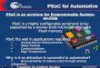 1 Cypress Confidential PSoC for Automotive PSoC is an acronym for Programmable System-on-Chip PSoC is a highly configurable peripheral array supported