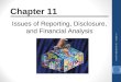 Chapter 11 Granof & Khumawala -6e 1 Issues of Reporting, Disclosure, and Financial Analysis