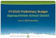 FY2016 Preliminary Budget Appoquinimink School District July 14, 2015 Presentation
