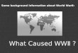 What Caused WW Ⅱ ? Some background information about World War Ⅱ :
