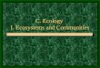 C. Ecology I. Ecosystems and Communities. Biodiversity