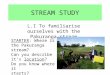 STREAM STUDY L.I To familiarise ourselves with the Pakuranga stream STARTER: Where is the Pakuranga stream? Can you describe it’s location? Do you know