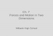 Ch. 7 Forces and Motion in Two Dimensions Milbank High School