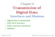 Chapter 6 Transmission of Digital Data Interfaces and Modems Digital Data Transmission DTE-DCE Interface Other Interface Standards Modems WCB/McGraw-Hill