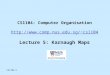 CS1104: Computer Organisation cs1104 Lecture 5: Karnaugh Maps cs1104