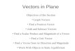 Vectors in Plane Objectives of this Section Graph Vectors Find a Position Vector Add and Subtract Vectors Find a Scalar Product and Magnitude of a Vector