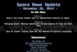 Space News Update - November 28, 2014 - In the News Story 1: Story 1: NASA's Van Allen Probes Spot an Impenetrable Barrier in Space Story 2: Story 2: Delaying