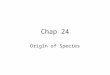 Chap 24 Origin of Species. Changes within a species