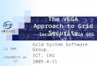 The VEGA Approach to Grid Security Grid System Software Group, ICT, CAS 2005-4-11 --Security In VEGA GOS v2 Li ZHA char@ict.ac.cn