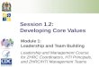 Session 1.2: Developing Core Values Module 1: Leadership and Team Building Leadership and Management Course for ZHRC Coordinators, HTI Principals, and