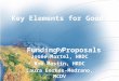 Key Elements for Good Funding Proposals By Josée Martel, HRDC Rob Mastin, HRDC Laura Eerkes-Medrano, MCDV