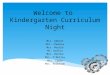 Welcome to Kindergarten Curriculum Night Mrs. Abbott Mrs. Chumley Mrs. Marble Ms. Grella Mrs. Dionne Mrs. O’Malley Mrs. Cagle Mrs. Holbrook
