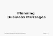 Copyright © 2010 Pearson Education InternationalChapter 4 - 1 Planning Business Messages