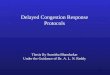 0 Delayed Congestion Response Protocols Thesis By Sumitha Bhandarkar Under the Guidance of Dr. A. L. N. Reddy