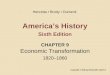 America’s History Sixth Edition CHAPTER 9 Economic Transformation 1820–1860 Copyright © 2008 by Bedford/St. Martin’s Henretta Brody Dumenil
