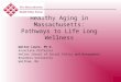 Healthy Aging in Massachusetts: Pathways to Life Long Wellness Walter Leutz, Ph.D. Associate Professor Heller School of Social Policy and Management Brandeis