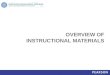 OVERVIEW OF INSTRUCTIONAL MATERIALS. Instructional Materials In Classrooms, ‘Instructional Materials’ refers to: Curriculum Curricular Units Instructional