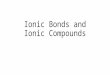 Ionic Bonds and Ionic Compounds. Most of the rocks and minerals that make up the Earth’s crust are composed of positive and negative ions held together
