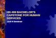 HN 499 BACHELOR’S CAPSTONE FOR HUMAN SERVICES Unit 9 Seminar